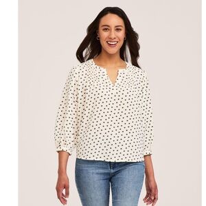 Denver Hayes Women's Long Sleeve Printed Poet Blouse